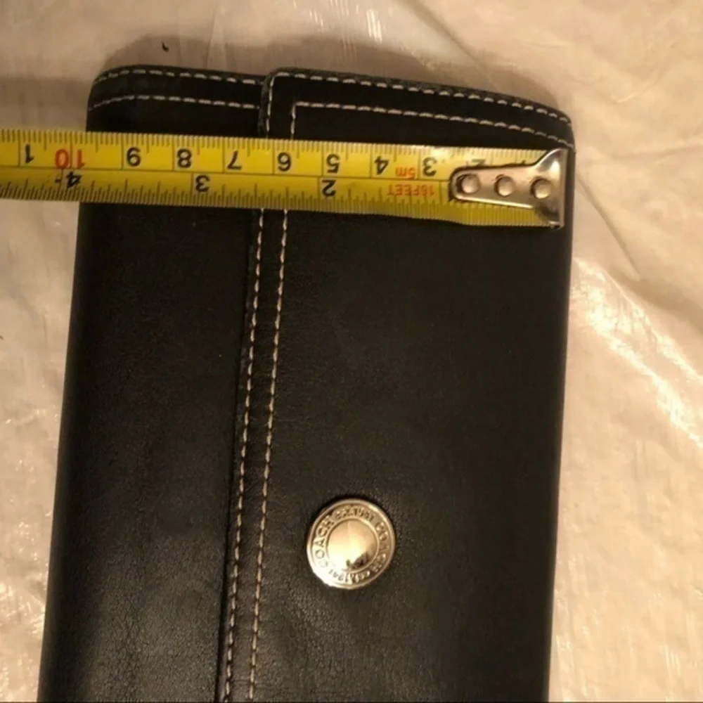 Coach black checkbook wallet - Picture 15 of 16